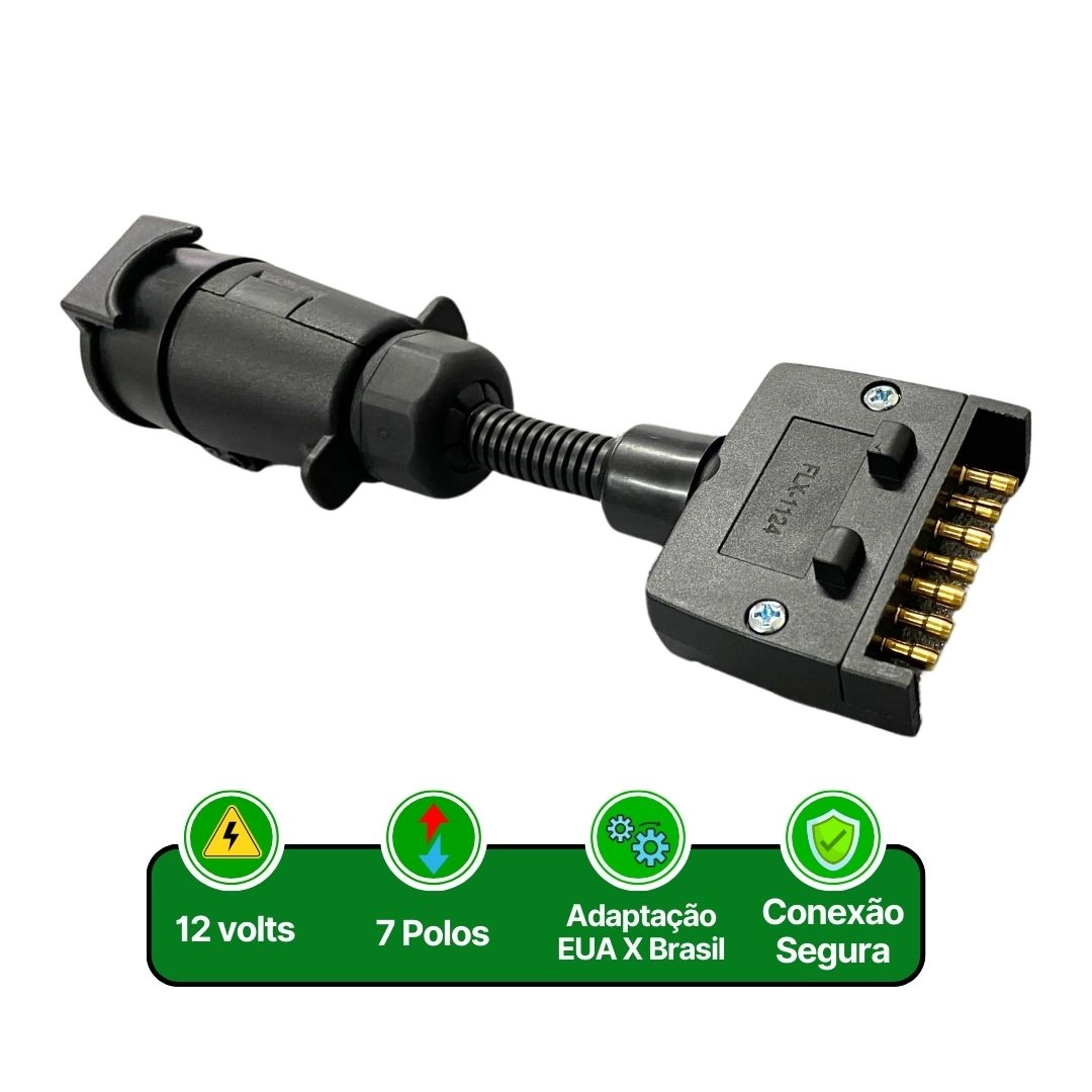Adaptador Tomada Carretinha 7 Pinos Para Ranger após 2024