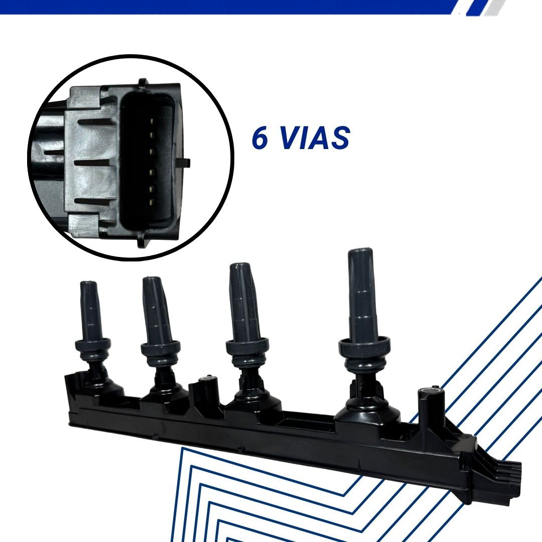 Bobina de Ignição Para Citroen C4 C5 1.6 2.0 Peugeot 307 1.6 2.0 407 Tipo Régua 6 Pinos Bobina de Ignição Para Citroen C4 C5 1.6 2.0 Peugeot 307 1.6 2.0 407 Tipo Régua 6 Pinos