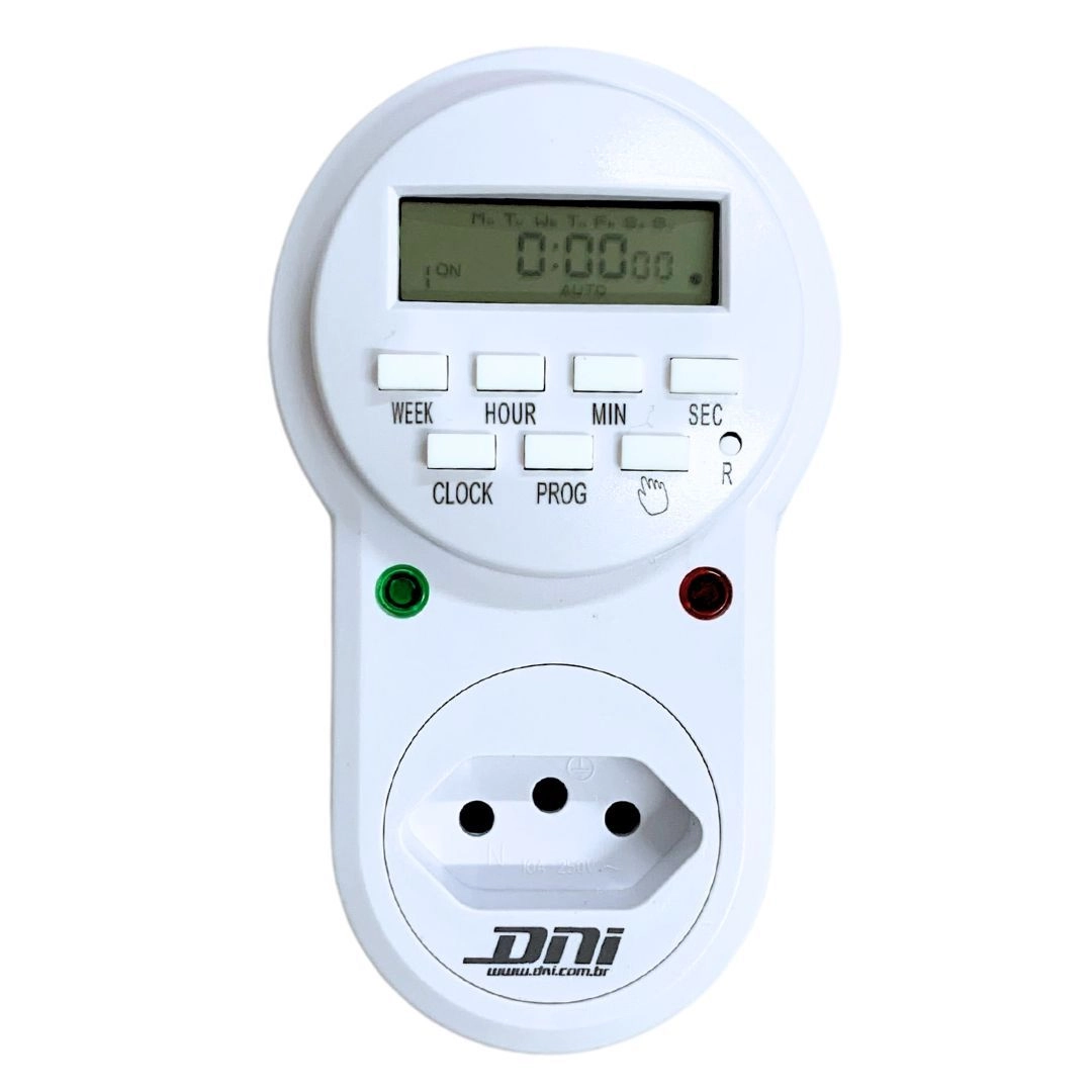 Temporizador Timer Digital de Tomada Bivolt 110/220v LCD