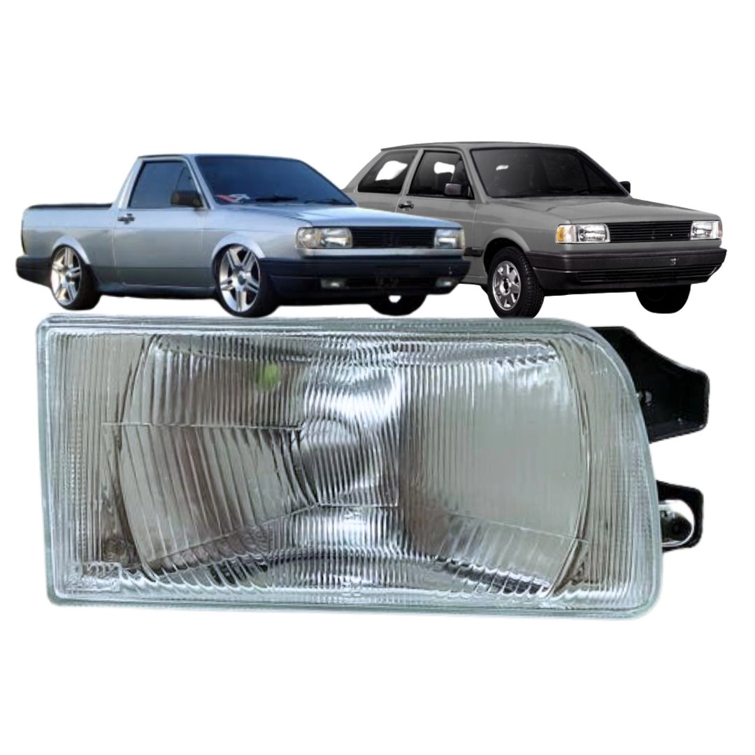 Farol Para Voyage Saveiro Quadrada G1 1991 a 1995 Vidro LD