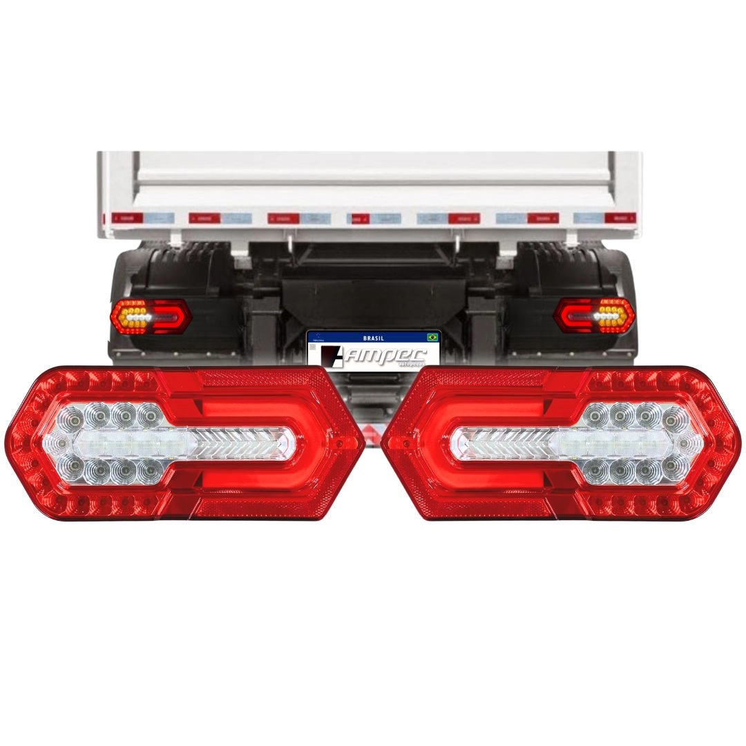 Par Lanterna Traseira Turn Led 4 Função Bivolt Sinalsul 2235