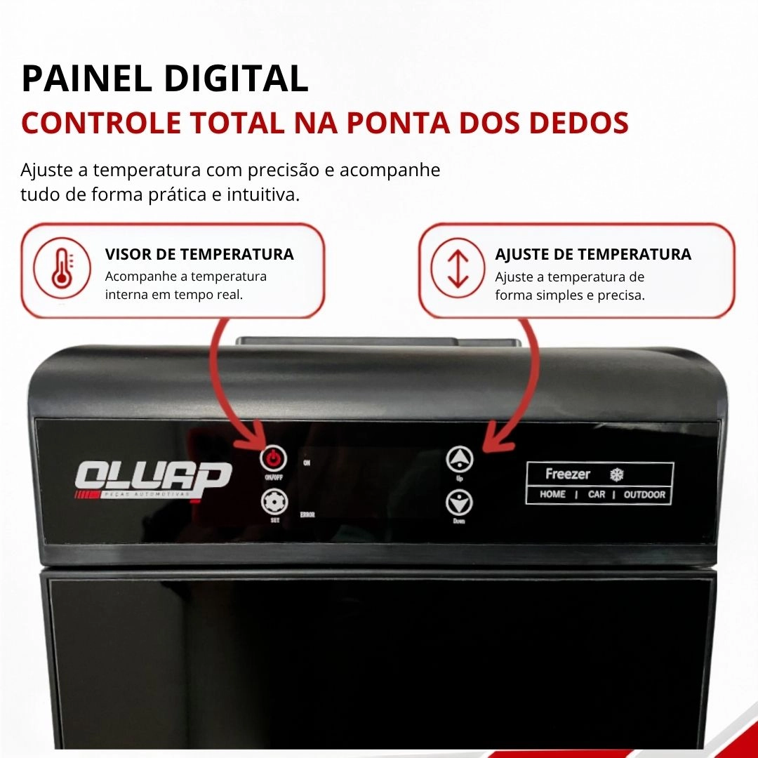 Geladeira Portátil 40 Litros 12V/24V 110v/220v Caminhão Ônibus Van Camping Barco Lancha Pesca Geladeira Portátil 40 Litros 12V/24V 110v/220v Caminhão Ônibus Van Camping Barco Lancha Pesca