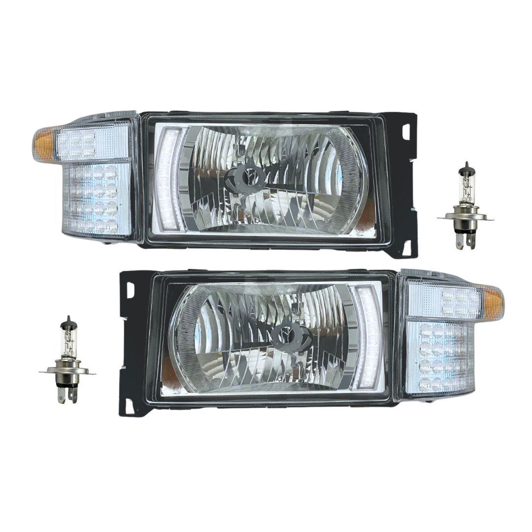 Par Farol Dianteiro 24v E Pisca DRL em LED Para Scania Série 4 5 6 PGR Com Lâmpadas 1732509 1732510 Par Farol Dianteiro 24v E Pisca DRL em LED Para Scania Série 4 5 6 PGR Com Lâmpadas 1732509 1732510