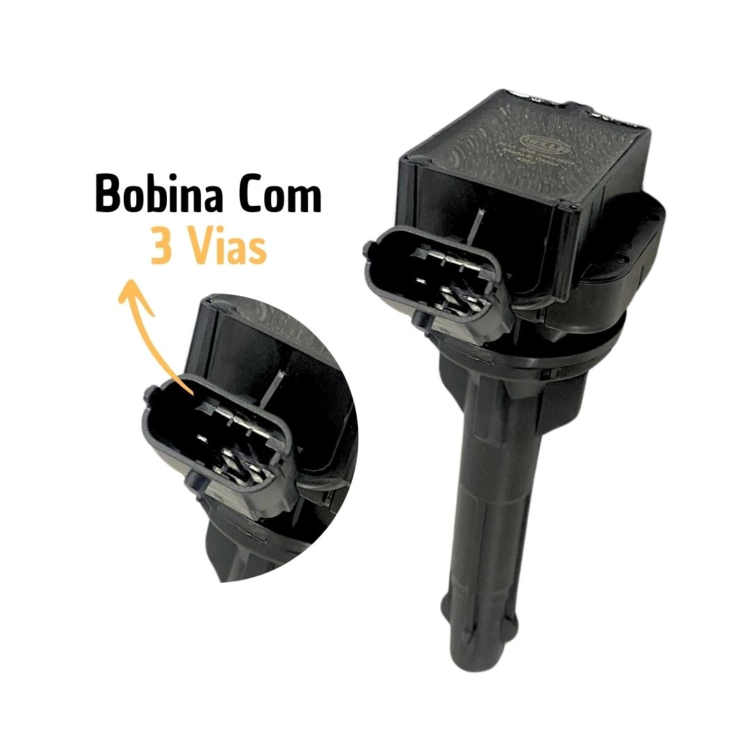 Kit 4 Bobina Ignição Para Corolla 1.6 1.8 16V HBI4220 Hella
