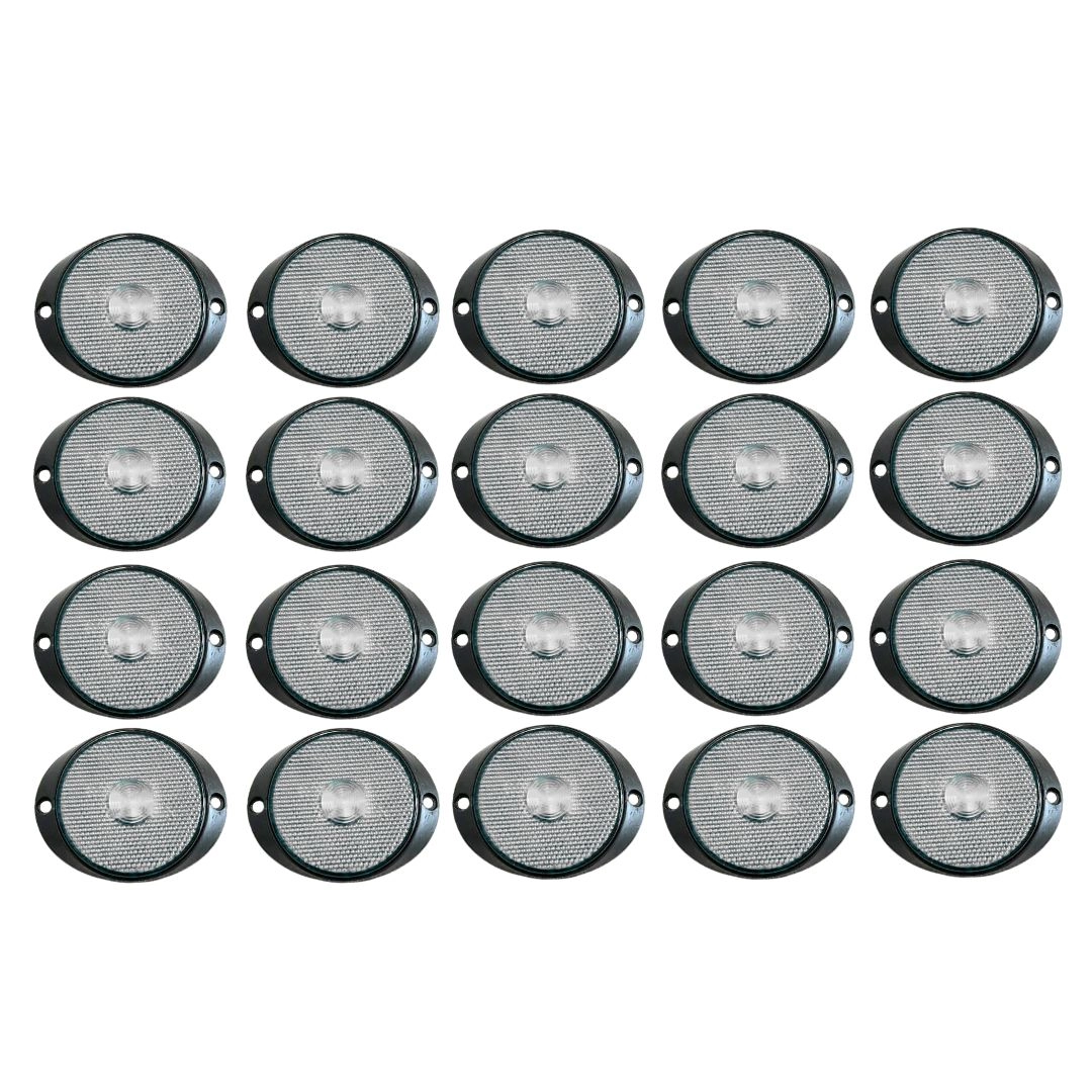 Kit 20 Lanternas Lateral Led Caminhão Carreta Frontal Cristal Kit 20 Lanternas Lateral Led Caminhão Carreta Frontal Cristal