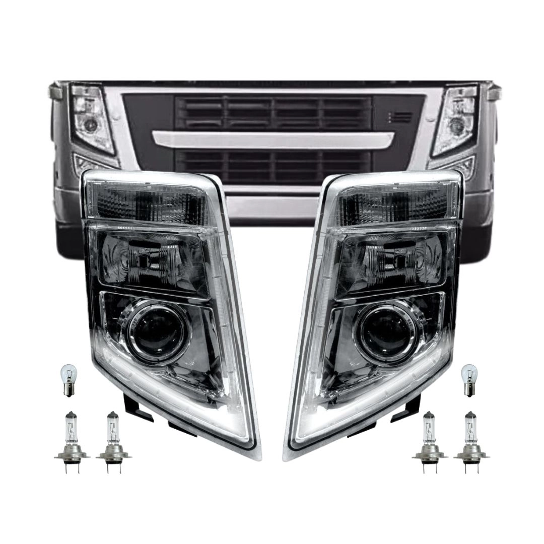 Par Farol Principal Para Volvo FM FH 13 Com Lampadas