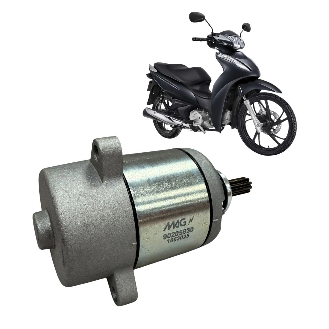 Motor de Arranque Partida 9 Dentes 12v Para Honda Biz 125 Es Ex Cbs 2011 a 2024 Magnetron 90205830 Motor de Arranque Partida 9 Dentes 12v Para Honda Biz 125 Es Ex Cbs 2011 a 2024 Magnetron 90205830