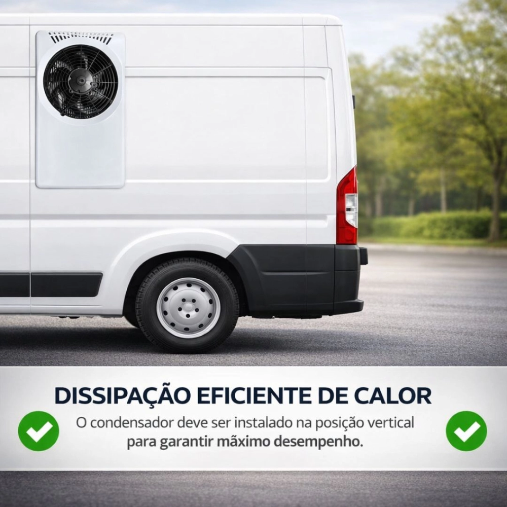 Kit Ar-Condicionado Elétrico Portátil Inverter Para Caminhão Van Motorhome 12v 6500 BTUs Kit Ar-Condicionado Elétrico Portátil Inverter Para Caminhão Van Motorhome 12v 6500 BTUs