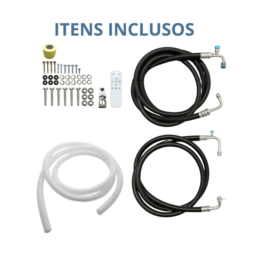 Kit Ar-Condicionado Elétrico Portátil Inverter Para Caminhão Van Motorhome 12v 6500 BTUs Kit Ar-Condicionado Elétrico Portátil Inverter Para Caminhão Van Motorhome 12v 6500 BTUs