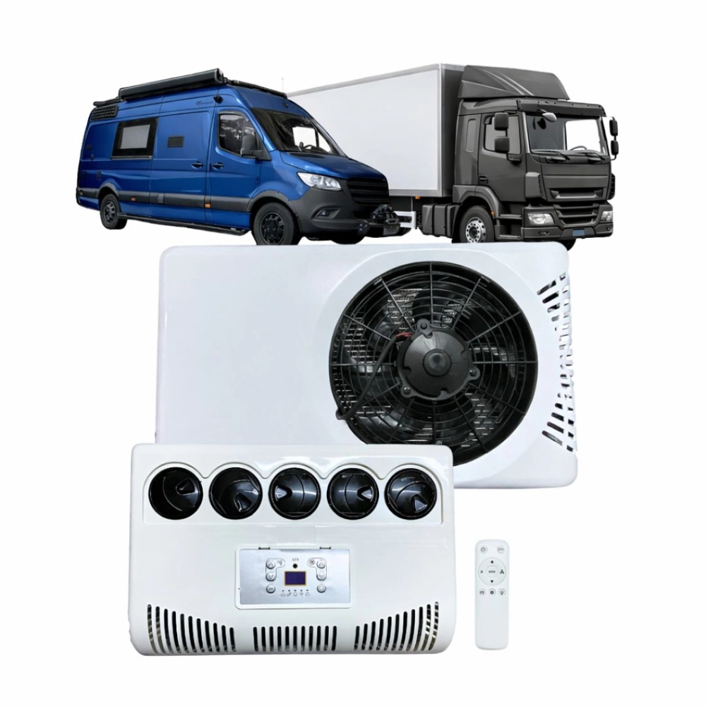 Kit Ar-Condicionado Elétrico Portátil Inverter Para Caminhão Van Motorhome 12v 6500 BTUs