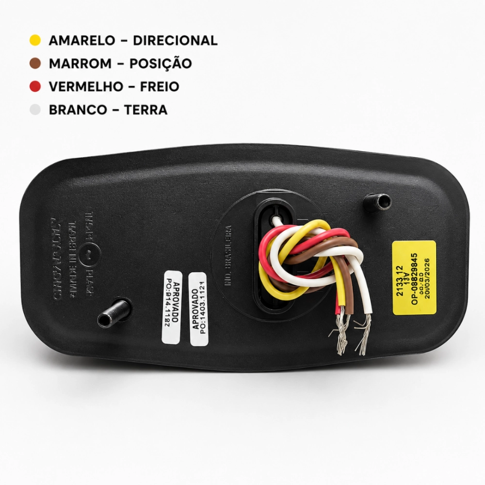 Lanterna Traseira Canoinha LED 12v Universal Carretinha Reboque Sinal Sul 2133 12 Lanterna Traseira Canoinha LED 12v Universal Carretinha Reboque Sinal Sul 2133 12
