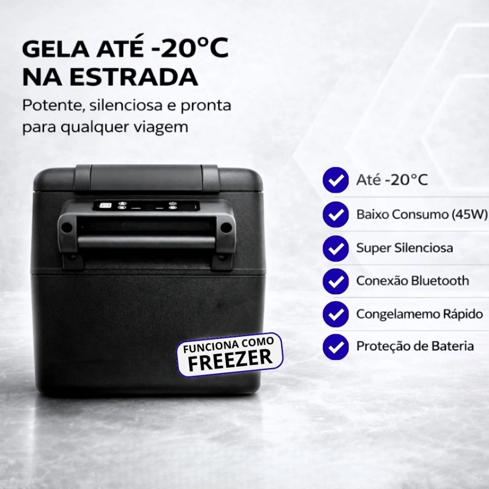Mini Geladeira Portátil 45 Litros Para Caminhão Ônibus Van 12V/24V 110v/220v Mini Geladeira Portátil 45 Litros Para Caminhão Ônibus Van 12V/24V 110v/220v