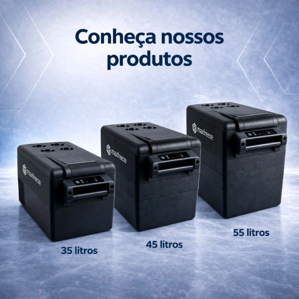 Mini Geladeira Portátil 75 Litros Para Caminhão Ônibus Van 12V/24V 110v/220v MaxFreeze
