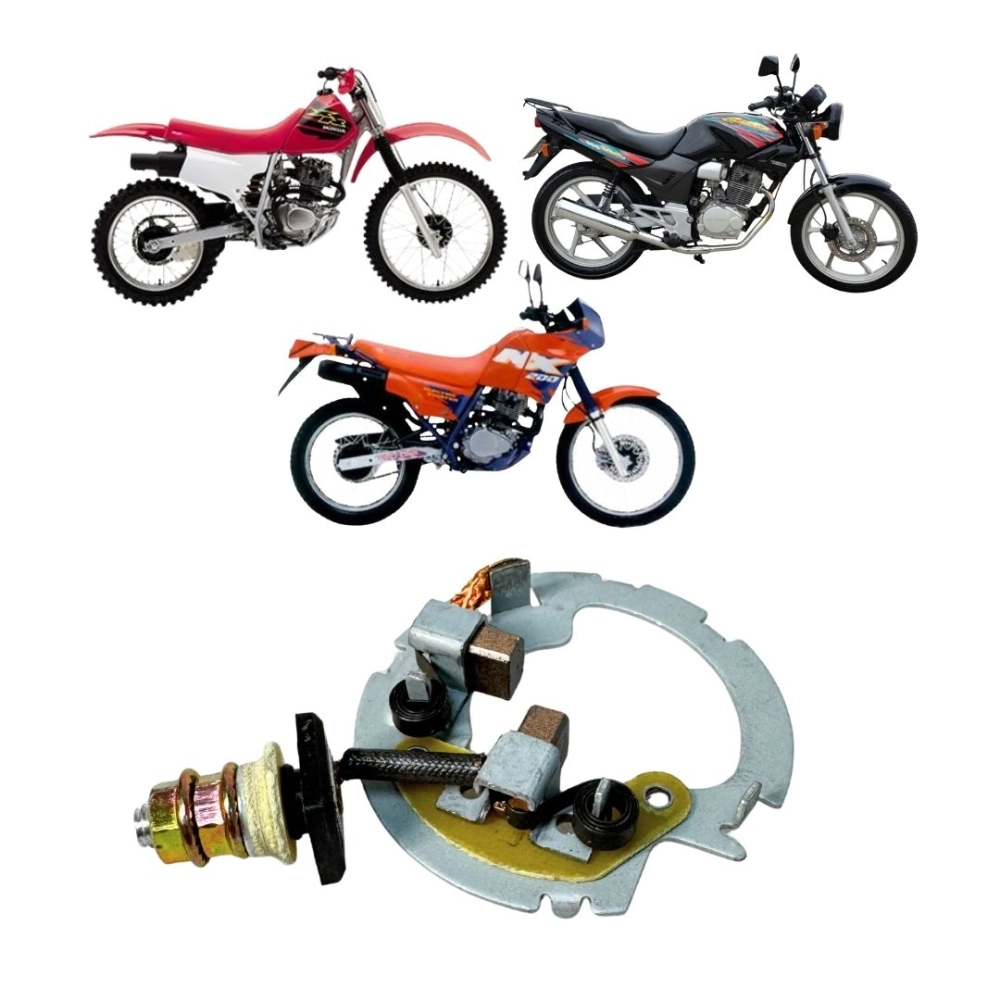 Porta Escova Motor Partida Arranque Para Honda CG Titan 125 NXR125 NXR150 Bros Cbx 250 Twister Xr 250 Tornado Cbx200 Nx200 Xr200 Cbx150 Yamaha Ys 250 Fazer XTZ 250 Lander Tenere Magnetron