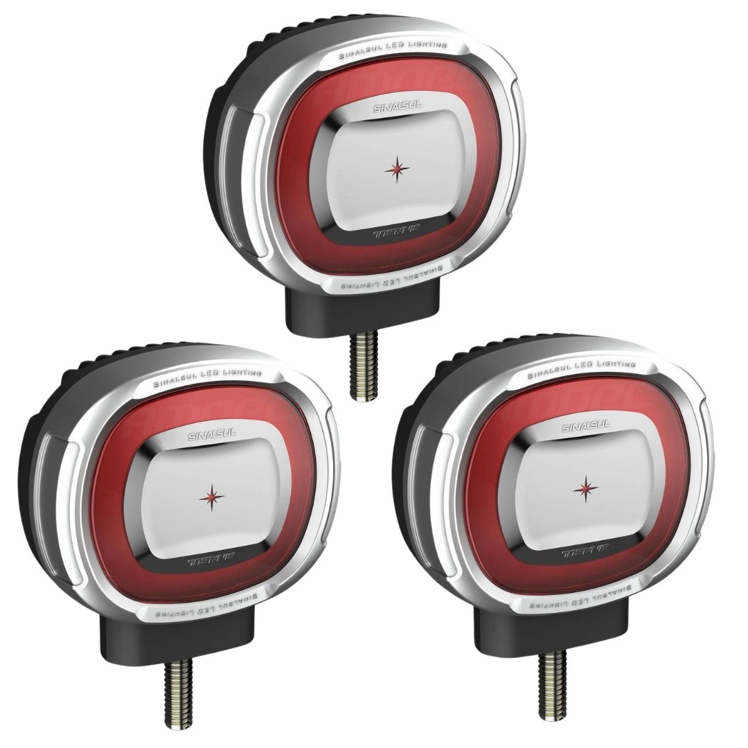 Kit 3 Lanternas Três Marias Foguinho Led Vermelha Anelar Kit 3 Lanternas Três Marias Foguinho Led Vermelha Anelar