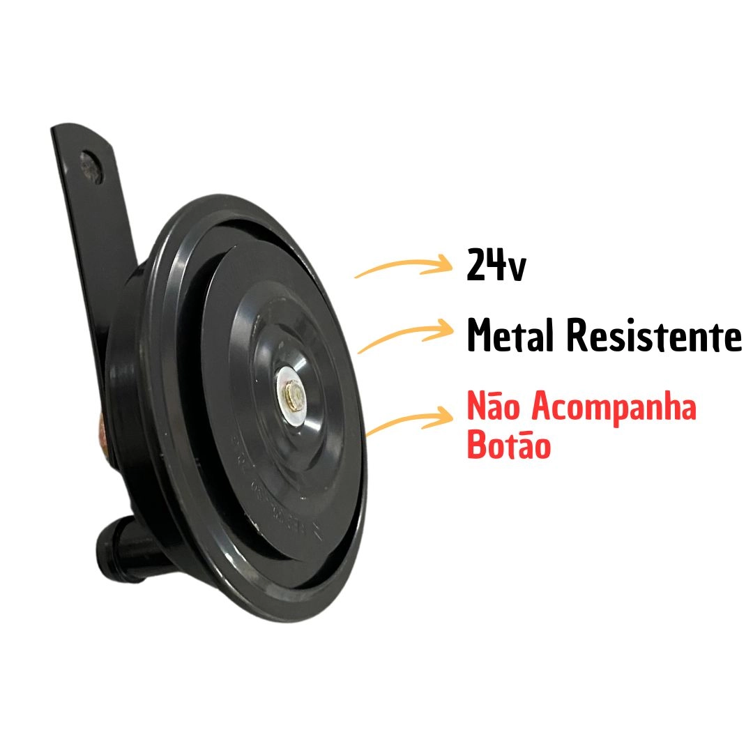 Buzina Universal Bi-bi 24V Caminhão Ônibus Máquina Agrícola Buzina Universal Bi-bi 24V Caminhão Ônibus Máquina Agrícola