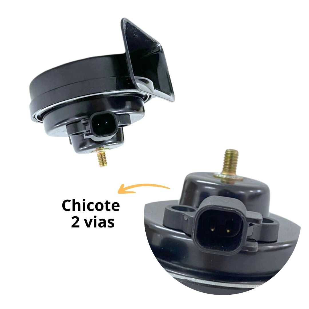 Buzina Caracol Grave 12V Para Chevrolet Onix 2013 a 2019 Buzina Grave Potente Gauss