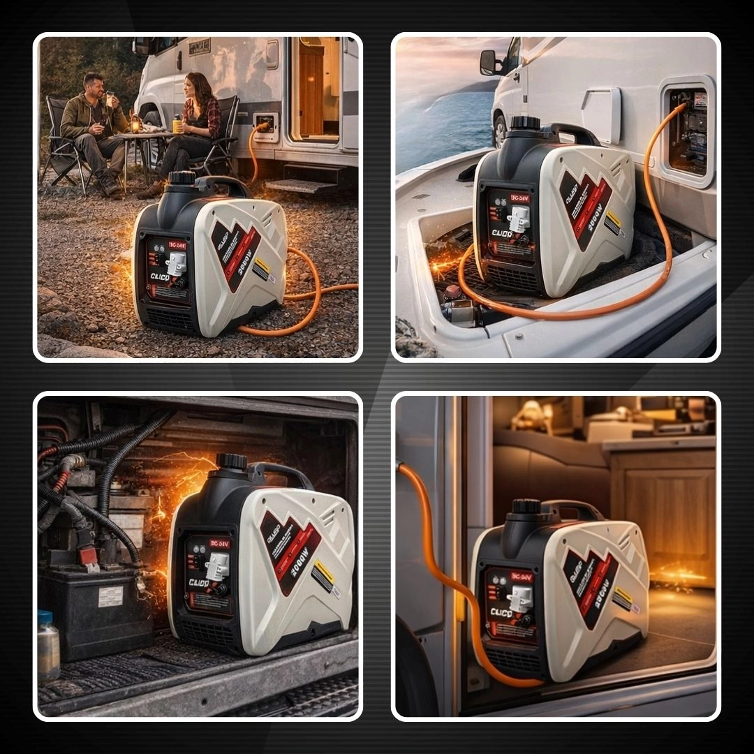Gerador De Energia 24v Automotivo Inteligente Para Caminhão Motorhome 2000W 7 Litros