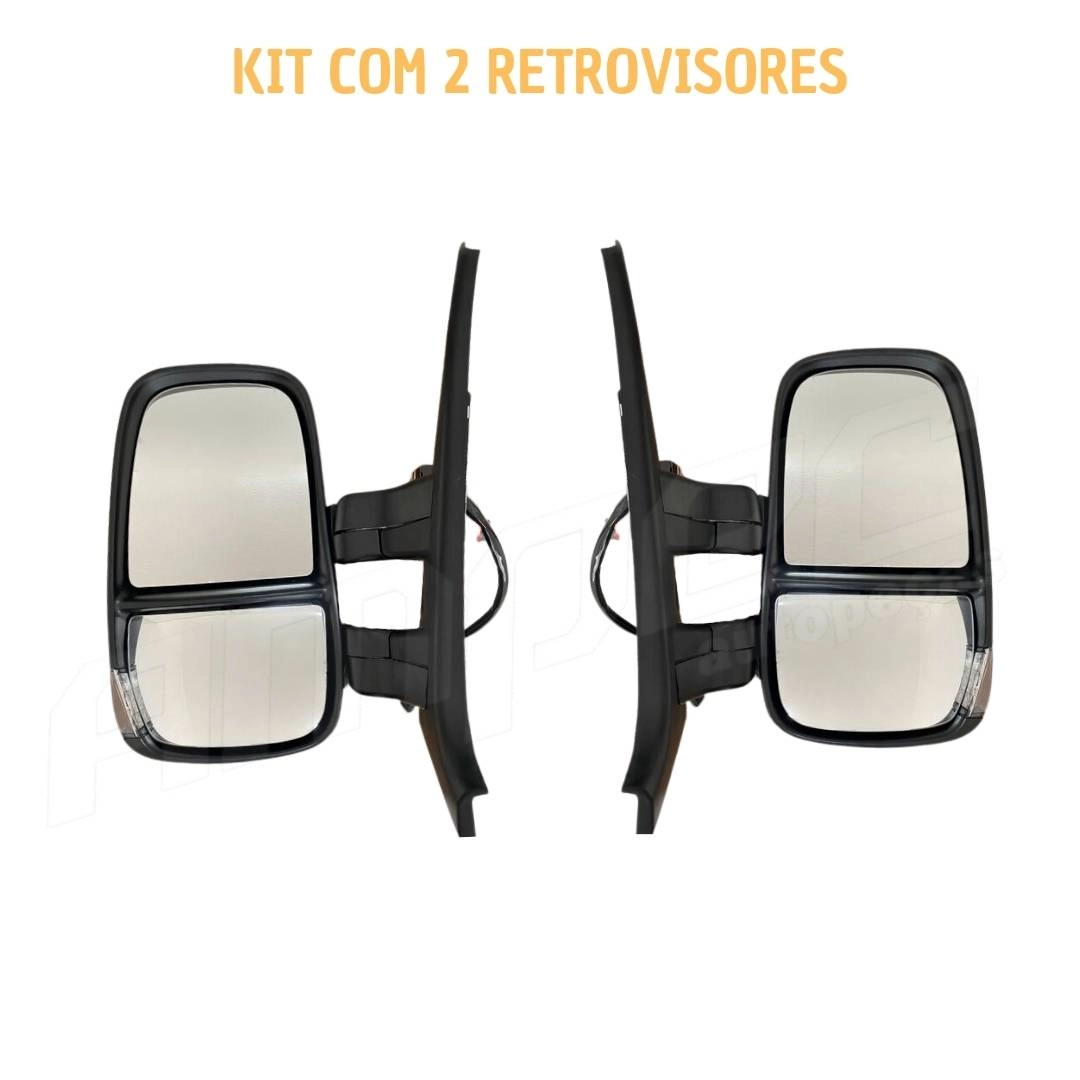 Par Retrovisor Compatível Iveco Daily Braço Curto Elétrico