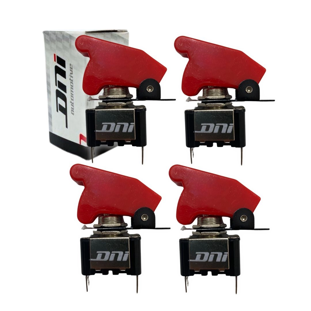 Kit 4 Chave Botão Liga Desliga 2 Posições Vermelha Tipo Caça