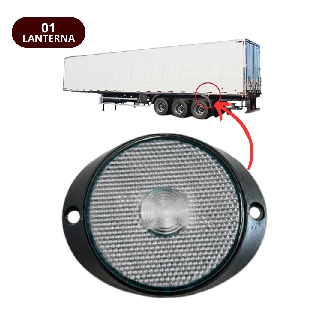Lanterna Lateral Led Carreta Suporte Frontal Cristal Lanterna Lateral Led Carreta Suporte Frontal Cristal