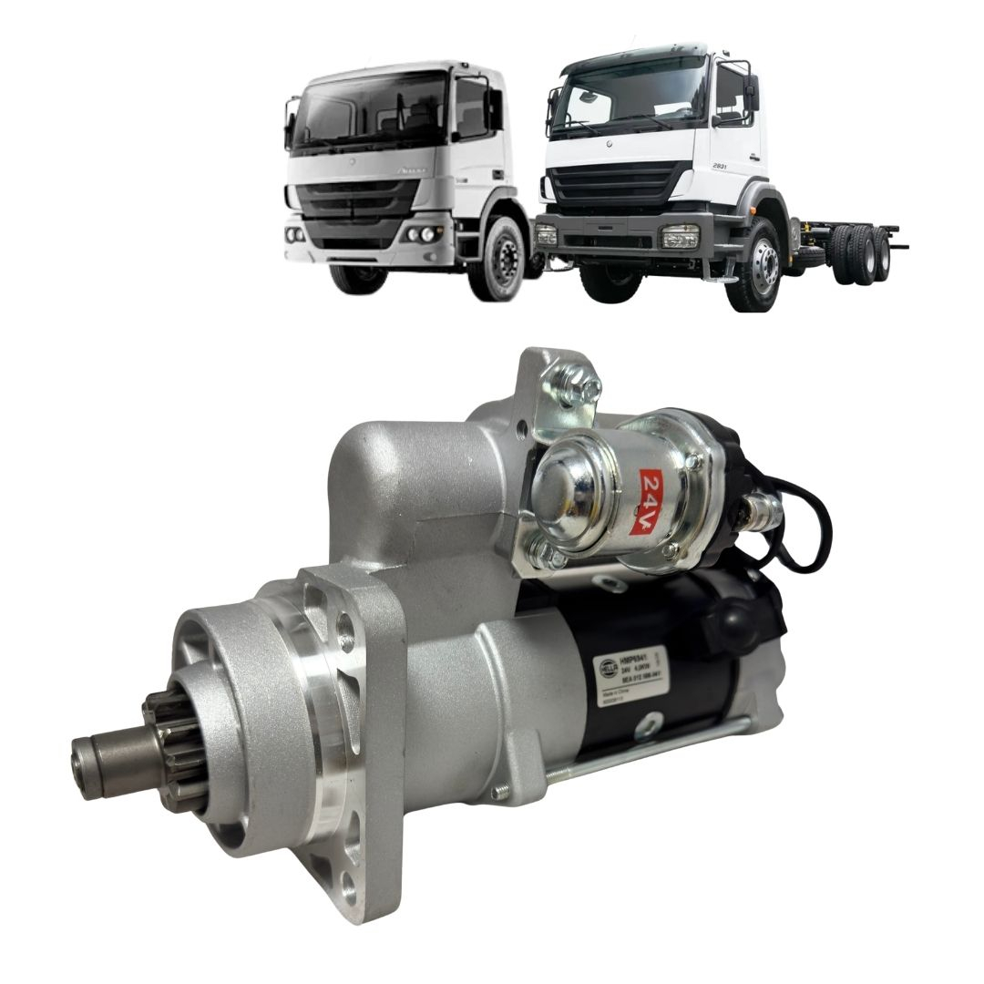 Motor de Partida Arranque 24V 11 Dentes 4.0kW Para Mercedes-Benz Atego Axor LO914 O500 Hella Motor de Partida Arranque 24V 11 Dentes 4.0kW Para Mercedes-Benz Atego Axor LO914 O500 Hella