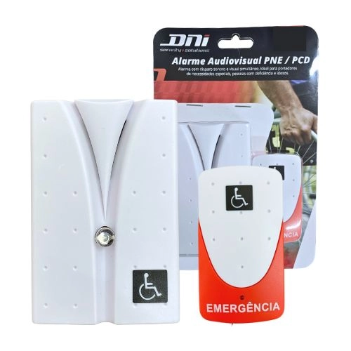 Alarme Campainha de Emergência para Banheiro PNE PCD e Idosos Atende NBR 9050 Tomada Bivolt
