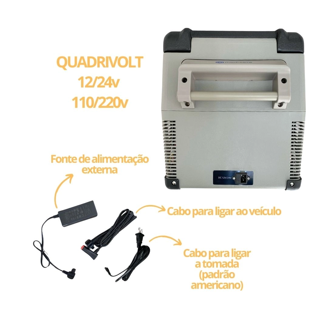 Geladeira 35 Litros 12V/24V 110v/220v Caminhão Ônibus Van