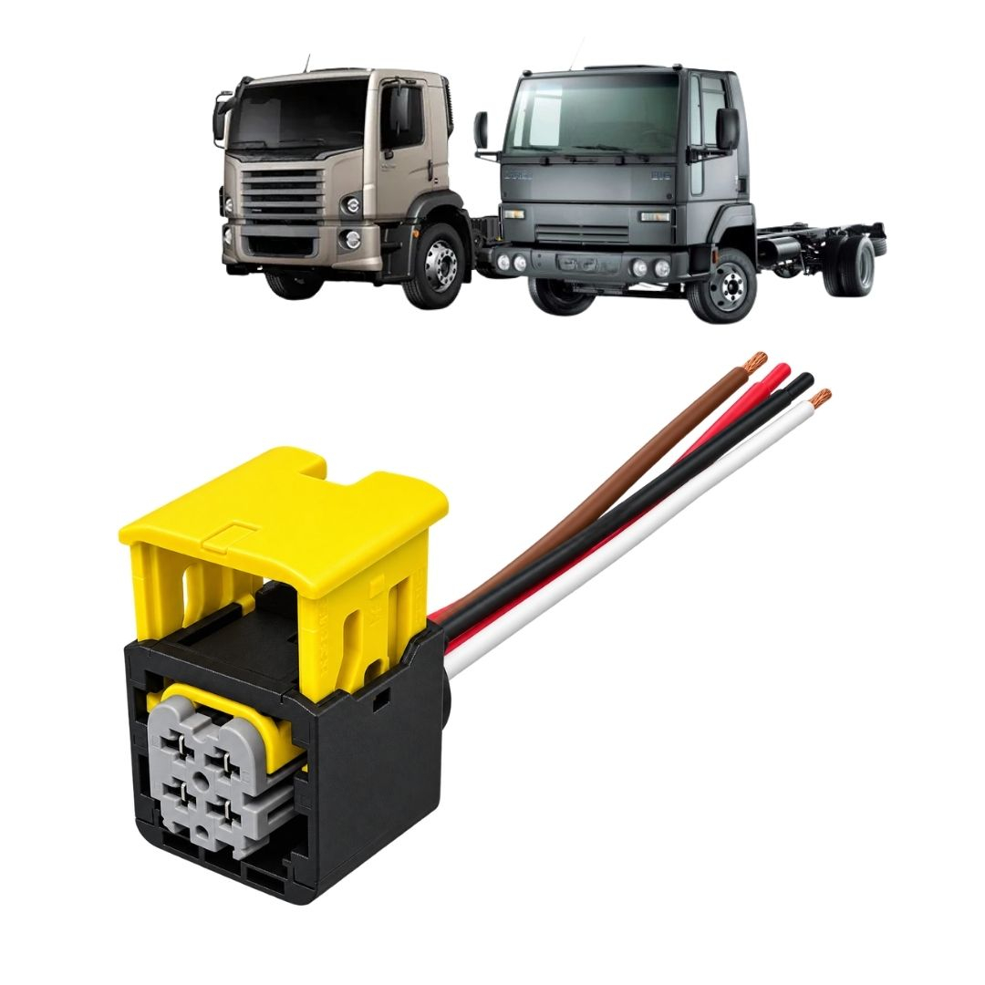 Kit Reparo Conector Chicote Sensor NOx 4 Vias Fêmea Arla 32 Caminhão Ford Cargo VW Constellation Volvo Scania Iveco Mercedes Motor Cummins MWM Euro 5 Kit Reparo Conector Chicote Sensor NOx 4 Vias Fêmea Arla 32 Caminhão Ford Cargo VW Constellation Volvo Scania Iveco Mercedes Motor Cummins MWM Euro 5