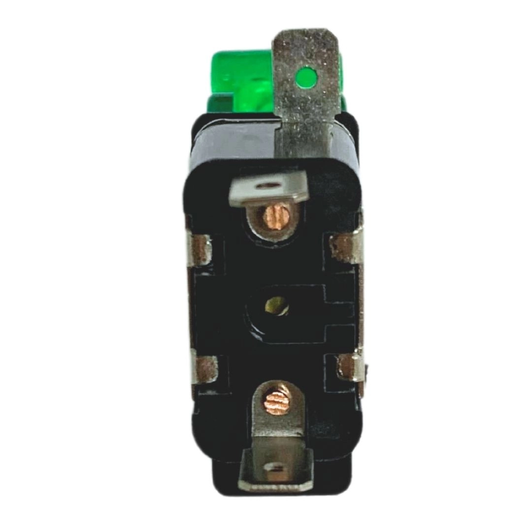 Kit 2 Chave Botão Liga Desliga 2 Posições 12v Capa Verde LED