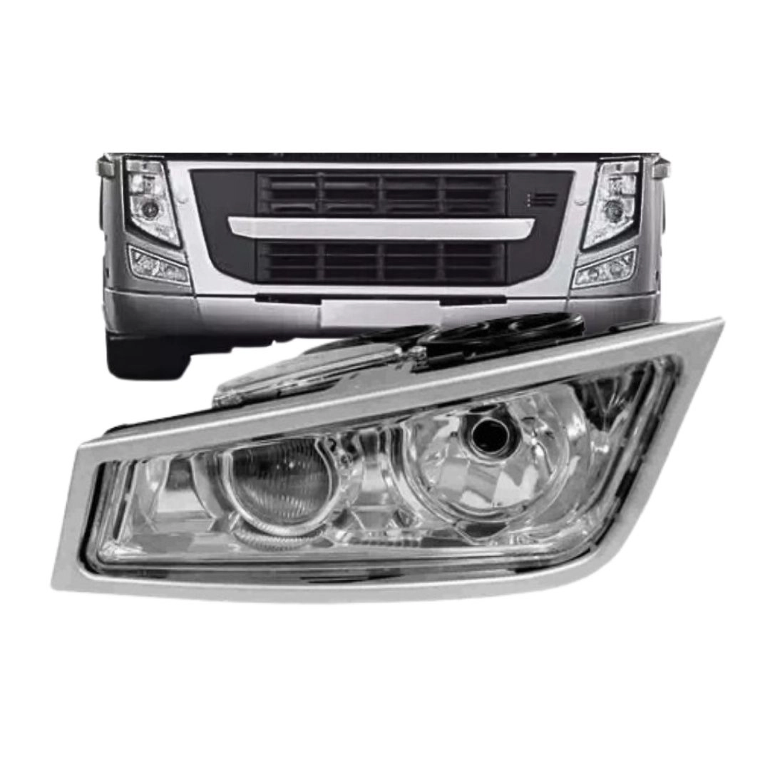 Farol Auxiliar Milha e Neblina Foco Duplo Com Moldura Para Volvo FM FH Lado Esquerdo Farol Auxiliar Milha e Neblina Foco Duplo Com Moldura Para Volvo FM FH Lado Esquerdo