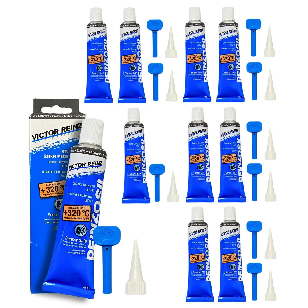 Kit 10 Cola Silicone Reinzosil Alta Temperatura Carter Óleo