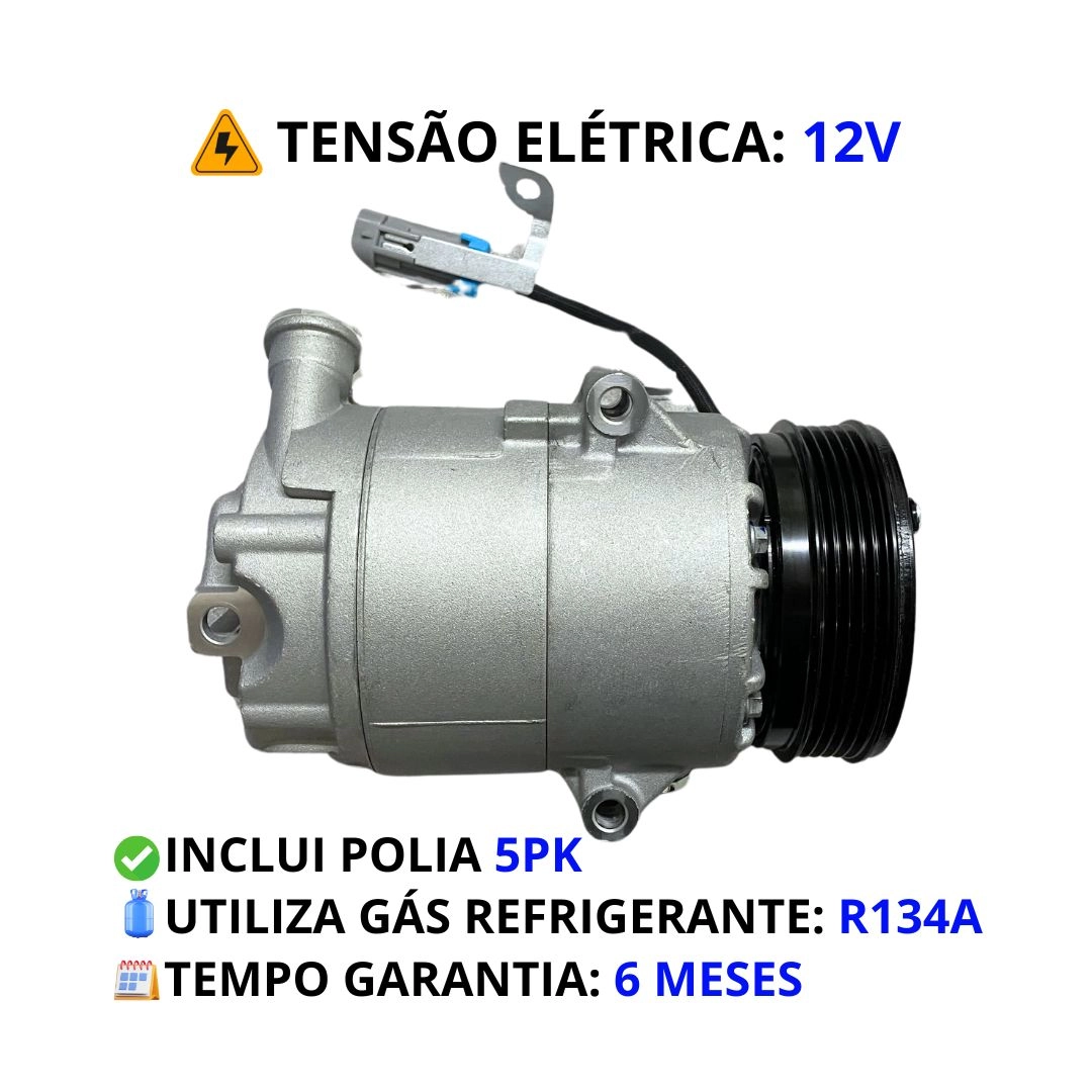 Compressor Ar Para Agile 1.4 2010 a 2014 Montana 1.4 2010 a 2023 Original Delphi CS20078