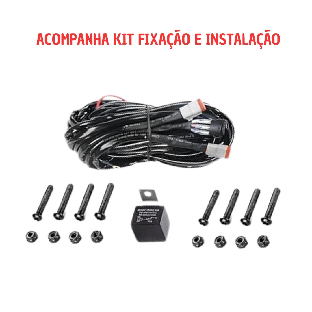 Par Farol Milha Auxiliar LED Parachoque Embutir Bivolt 12/24v Universal Hella 1FA358176831