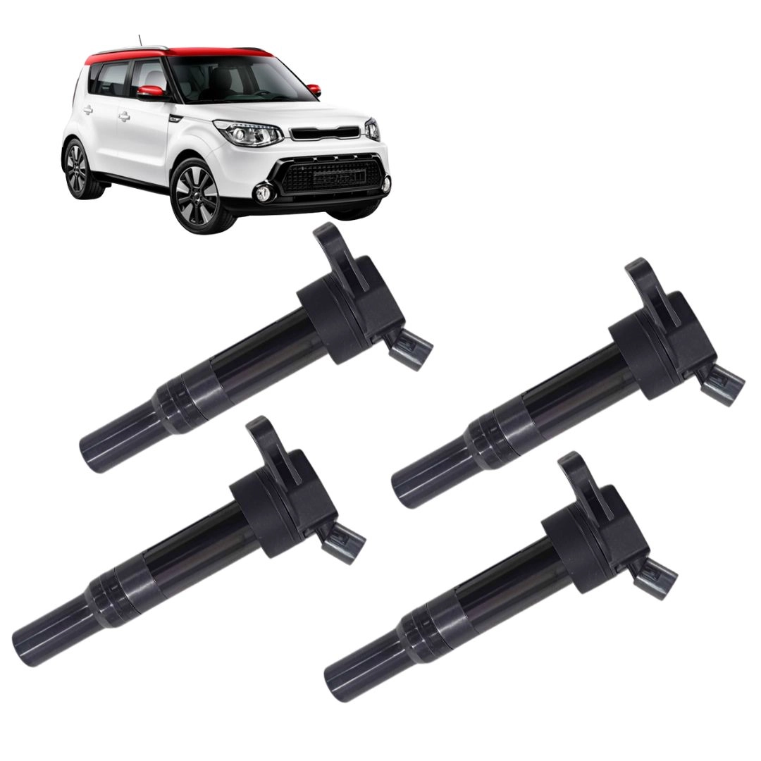 Kit 4 Bobina de Ignição Para Kia Soul 1.6 2014 a 2019 Hella Kit 4 Bobina de Ignição Para Kia Soul 1.6 2014 a 2019 Hella