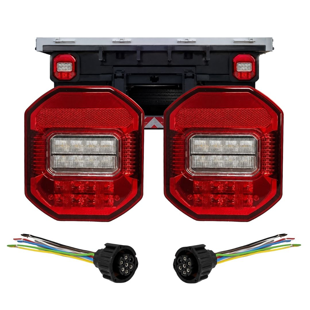 Kit Par Lanterna Traseira Marmitão Marmita LED Bivolt 12V 24V Universal Ford Cargo VW Constellation Delivery Worker Jeep Kit Par Lanterna Traseira Marmitão Marmita LED Bivolt 12V 24V Universal Ford Cargo VW Constellation Delivery Worker Jeep