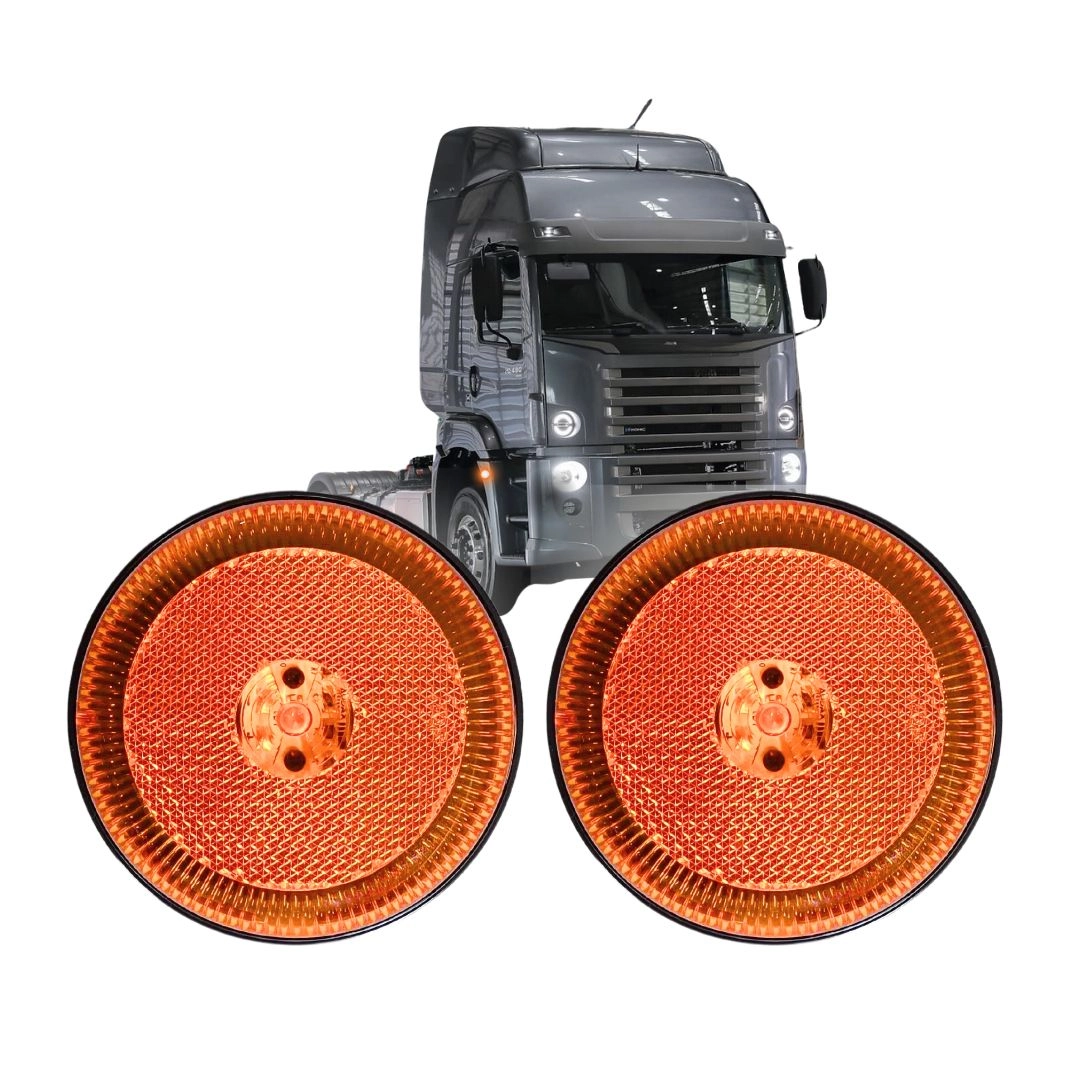 Par Lanterna Lateral LED Amarela VW Constellation Após 2012