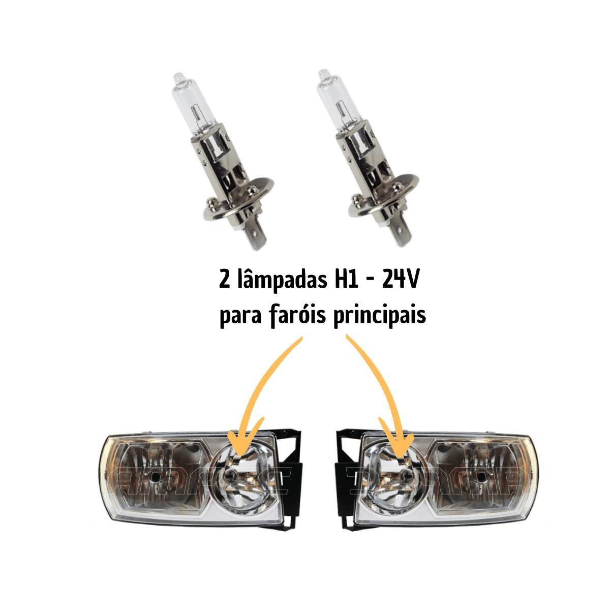Kit Lâmpada H1 H7 Paracom Farol Scania Serie 5 S5 PGR Kit Lâmpada H1 H7 Paracom Farol Scania Serie 5 S5 PGR