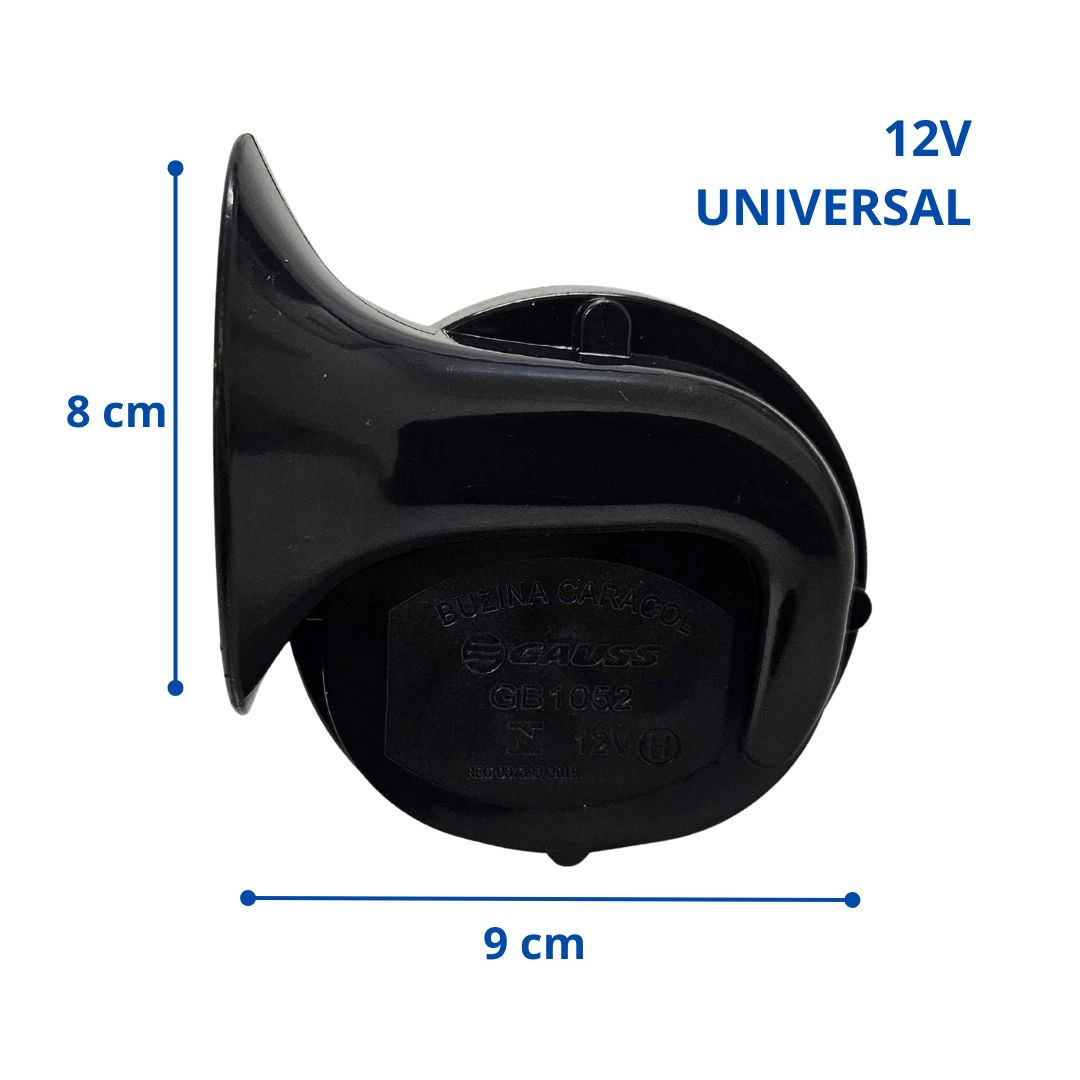 Buzina Caracol Universal 12v 2 Conectores Gauss GB1052 Buzina Caracol Carro Motor Van Ônibus Universal 