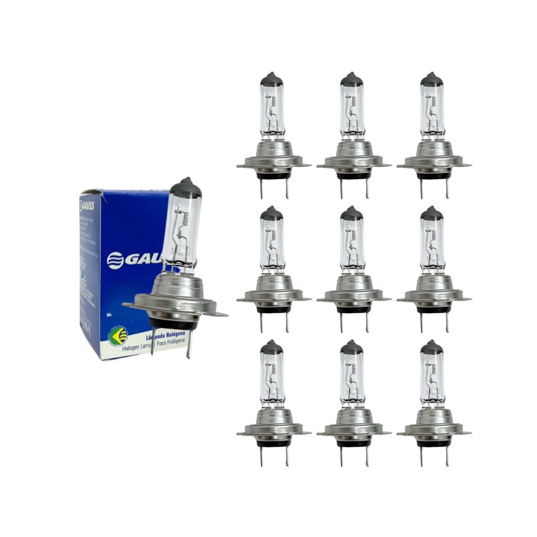 Kit 10 Lampadas H7 70WE 24V Halogena Gauss GL48H7 Inmetro