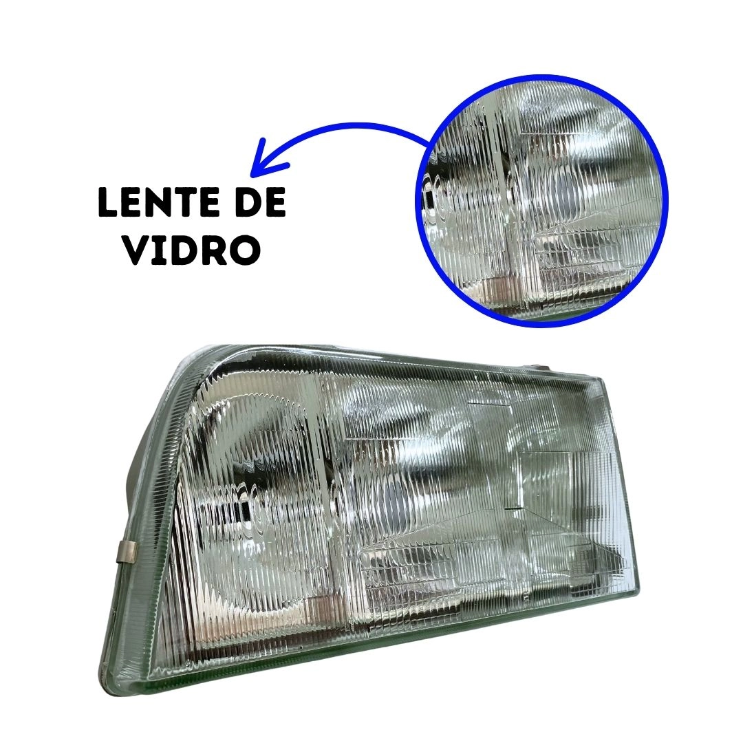 Farol Principal Ford Opala Caravan 88 a 92 Vidro Esquerdo Farol Principal Ford Opala Caravan 88 a 92 Vidro Esquerdo