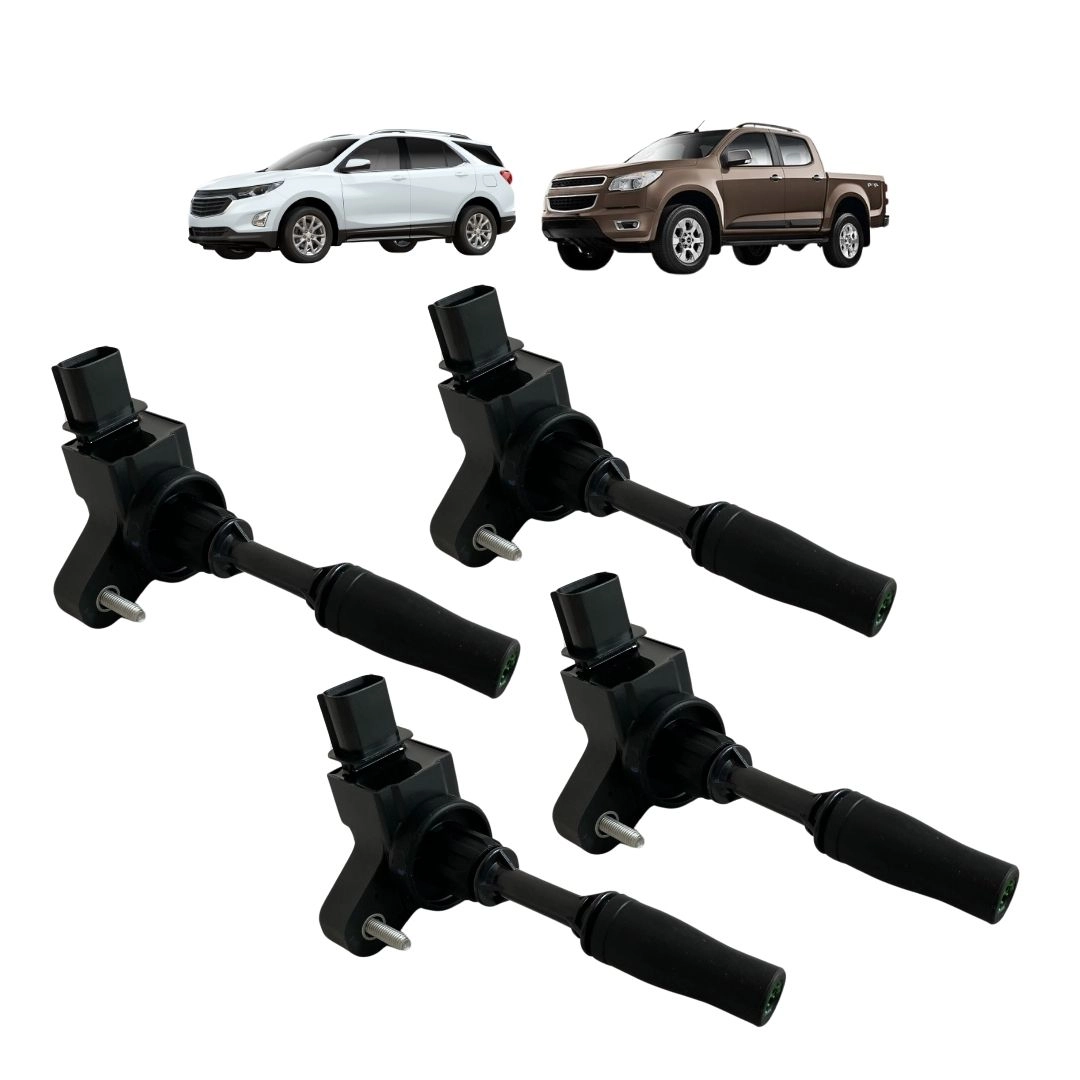 Kit 4 Bobina de Ignição Para Chevrolet S10 Equinox Hella