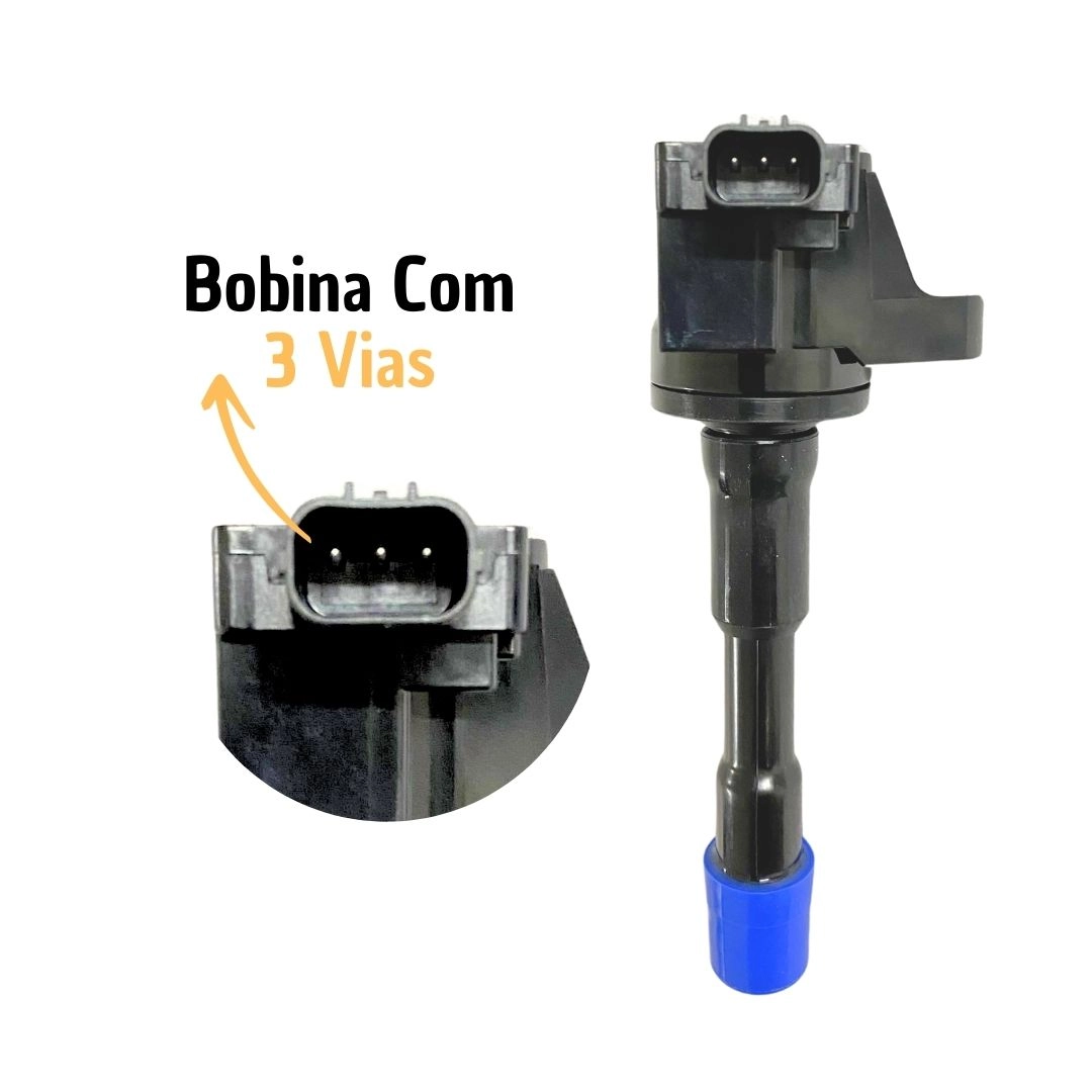 Kit 4 Bobina Ignição Traseira Para Honda Fit 1.4 Hella