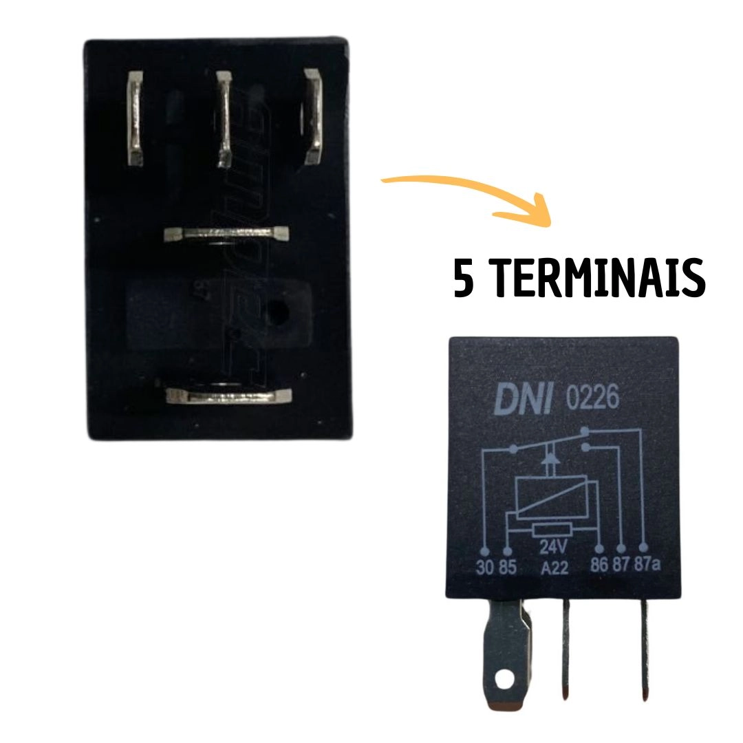 Mini Rele Auxiliar Reversor ParaScania Ford Iveco 24v