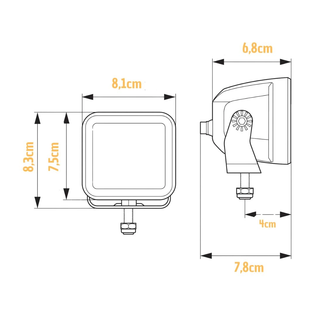 Par Farol Auxiliar Led Hella Cubo Black Magic 3,2p 8cm Spot Par Farol Auxiliar Led Hella Cubo Black Magic 3,2p 8cm Spot