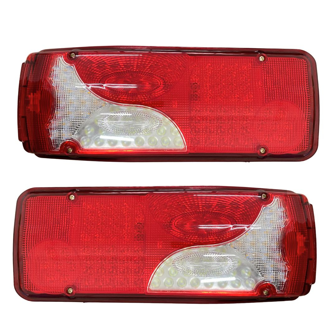 Par Lanterna Traseira Botinha LED 24v Para Scania Série 4 Scania Série 5 Após 2007 Com Vigia 