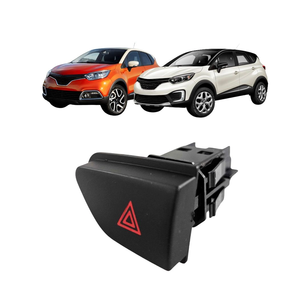 Botão Pisca Alerta Para Captur 2013 a 2019 252907372R 12v Botão Pisca Alerta Para Captur 2013 a 2019 252907372R 12v