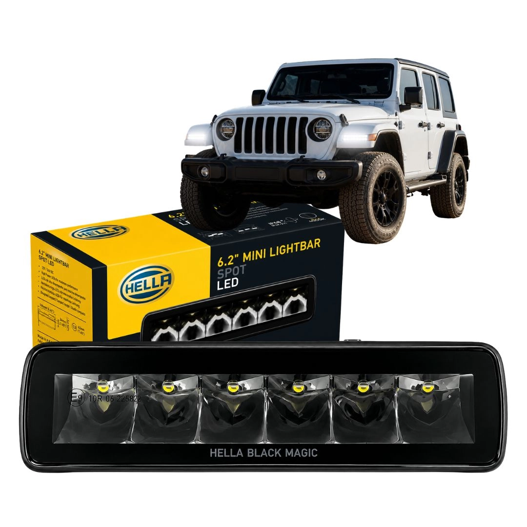 Farol Auxiliar Barra Led Longo Alcance Black Magic Spot Quadriciclo Jeep Utv Hella 1FB358176211 Farol Auxiliar Barra Led Longo Alcance Black Magic Spot Quadriciclo Jeep Utv Hella 1FB358176211