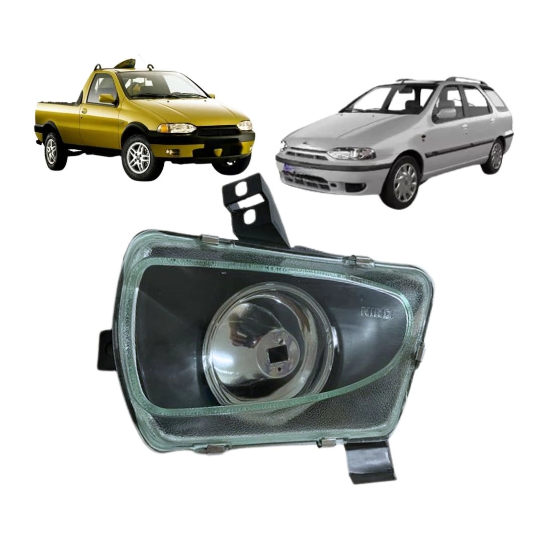 Farol Milha Para Strada Palio Weekend 1996 a 2000 Vidro LE Farol Milha Para Strada Palio Weekend 1996 a 2000 Vidro LE