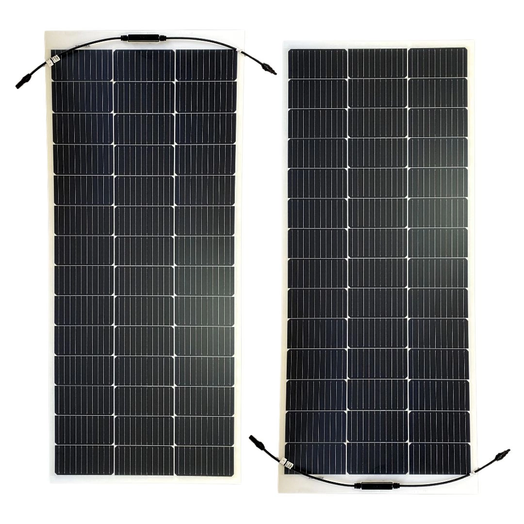 Par Painel Solar Automotivo Flexível Caminhão MotorHome 150w Par Painel Solar Automotivo Flexível Caminhão MotorHome 150w